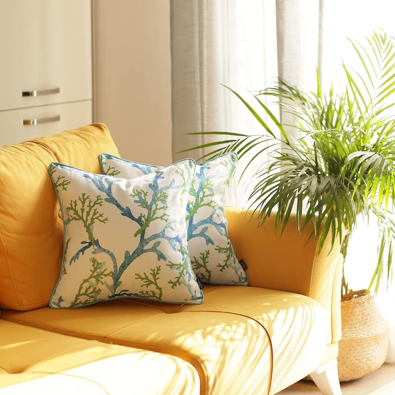 Mike&Co Michele Coral Throw Pillow Cover 18''x18'' (2 pcs in set)