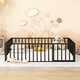 preview thumbnail 43 of 86, Metal Floor Bed Frame with Fence & Door - Ideal for Kids & Toddlers Black - Queen