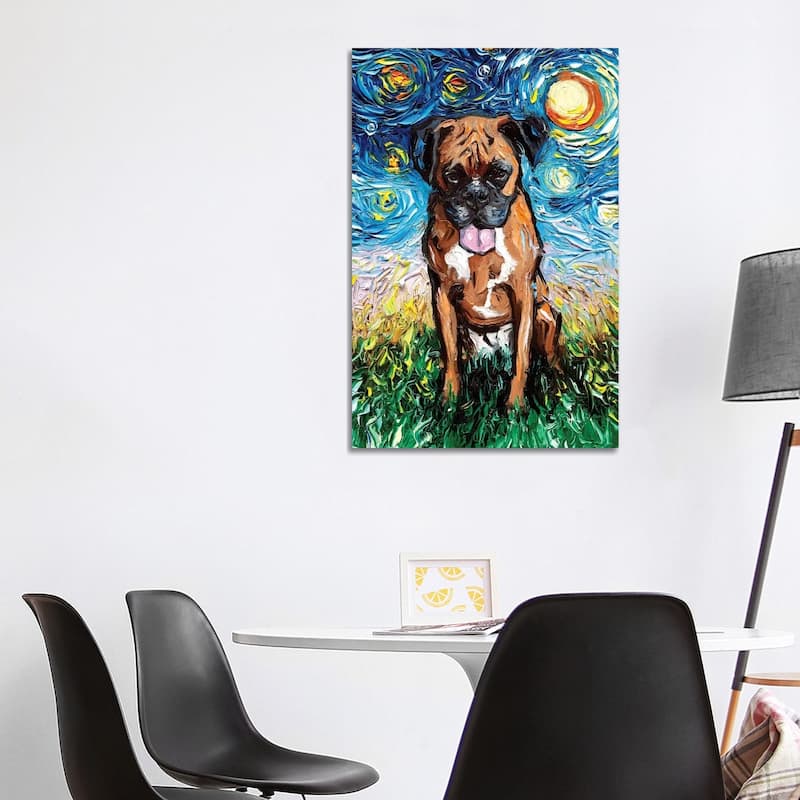 iCanvas "Boxer Night II" by Aja Trier Canvas Print - 40x26x1.5