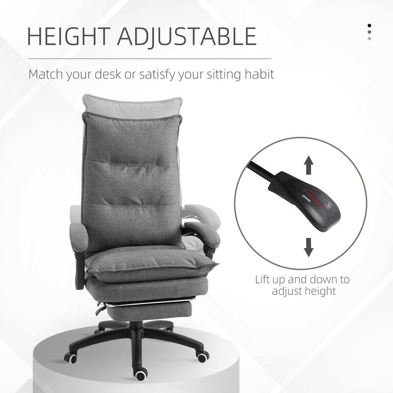 Simple Swivel Chair Lounge Chair with Footrest, Gaming Chair Computer Chair Reclining Chair with Padded Armrests
