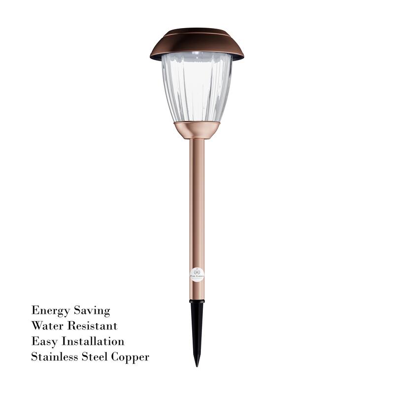 Pure Garden Solar Outdoor Path Lights - Set of 8 Rechargeable Lights - N/A