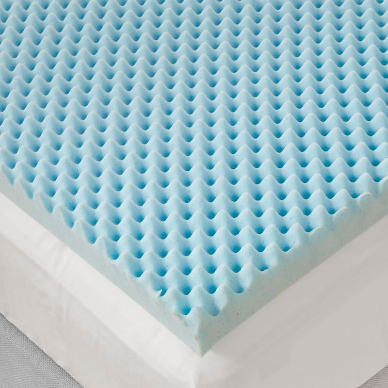 All Season Reversible Hypoallergenic Cooling Blue Mattress Topper