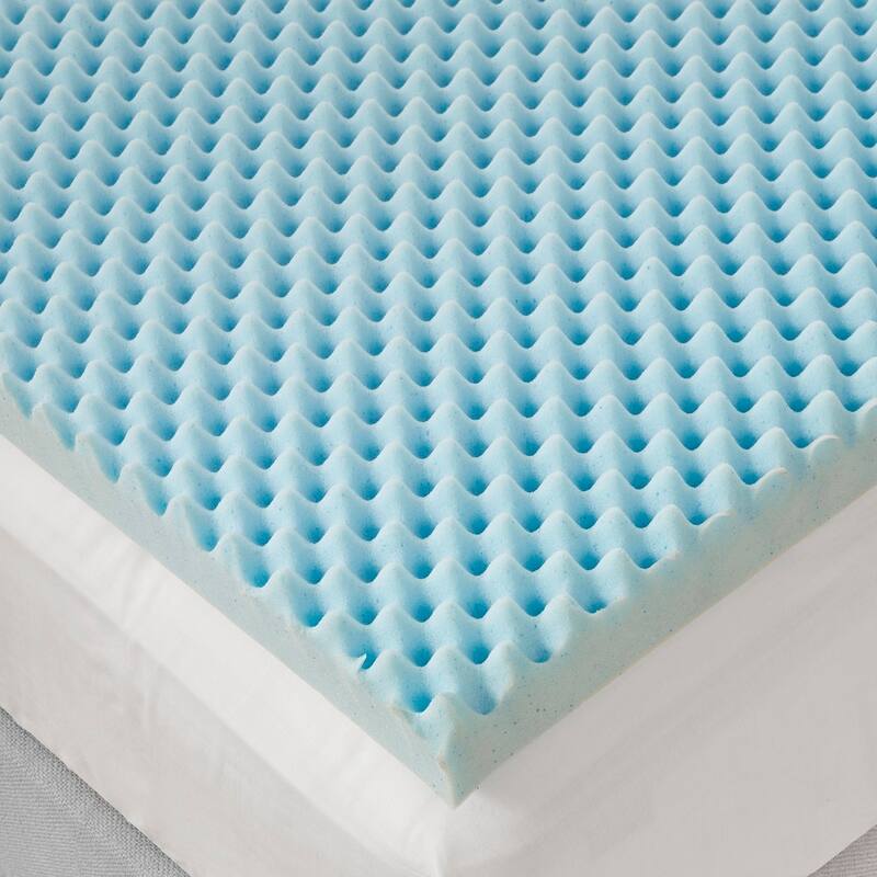 GDF Studio - All Season Reversible Gel Memory Foam Cooling Mattress Topper