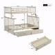 preview thumbnail 14 of 47, Twin Over Full Bunk Bed with Storage Drawers, Ladder, and Safety Guard Rails