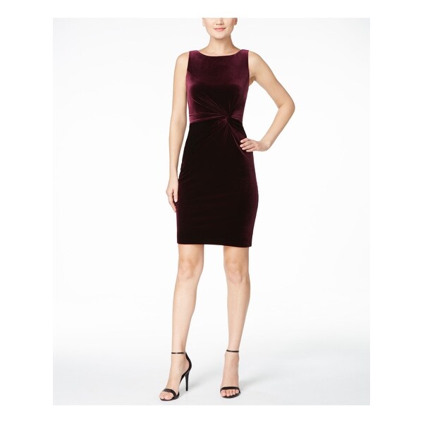 Calvin klein burgundy dress clearance