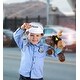preview thumbnail 4 of 4, DolliBu Brownish Lying Moose Police Officer Plush Toy with Cop Uniform - 9 inches