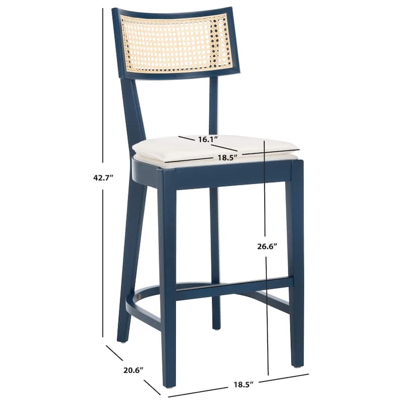 SAFAVIEH Nana 27-inch Counter Stool - 18.5 In. W x 20.6 In. D x 42.7 In. H - 19Wx21Dx43H