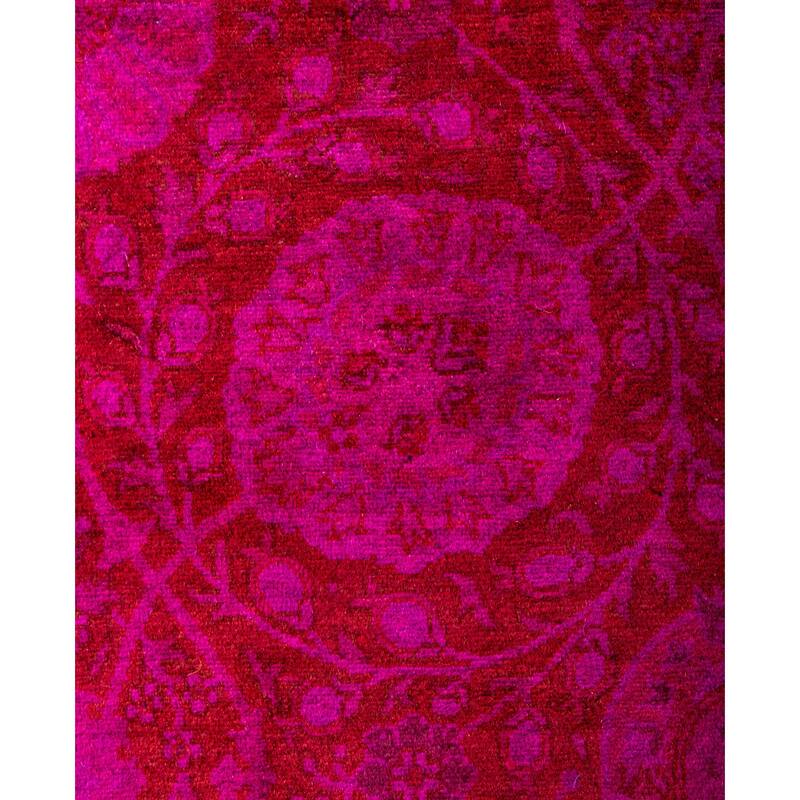 Overdyed One-of-a-Kind Hand-Knotted Area Rug - Purple - 5' 1" x 7' 4"