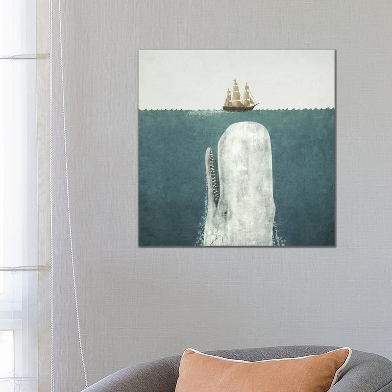 iCanvas "White Whale Square" by Terry Fan Canvas Print - 26x26x1.5
