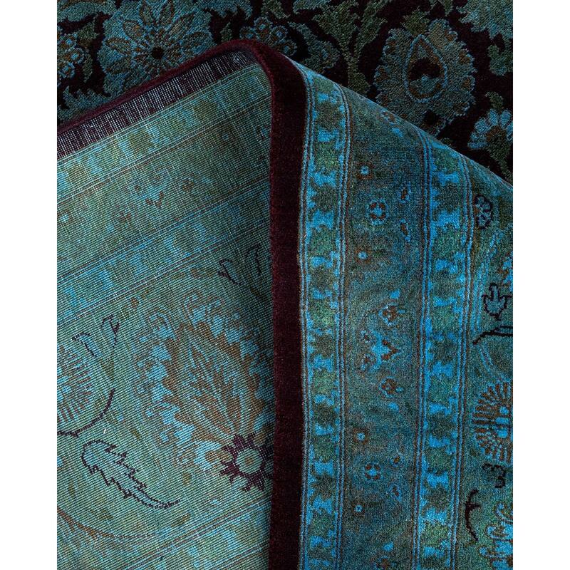 Overdyed, One-of-a-Kind Hand-Knotted Area Rug - Blue - 6' 2" x 8' 10"