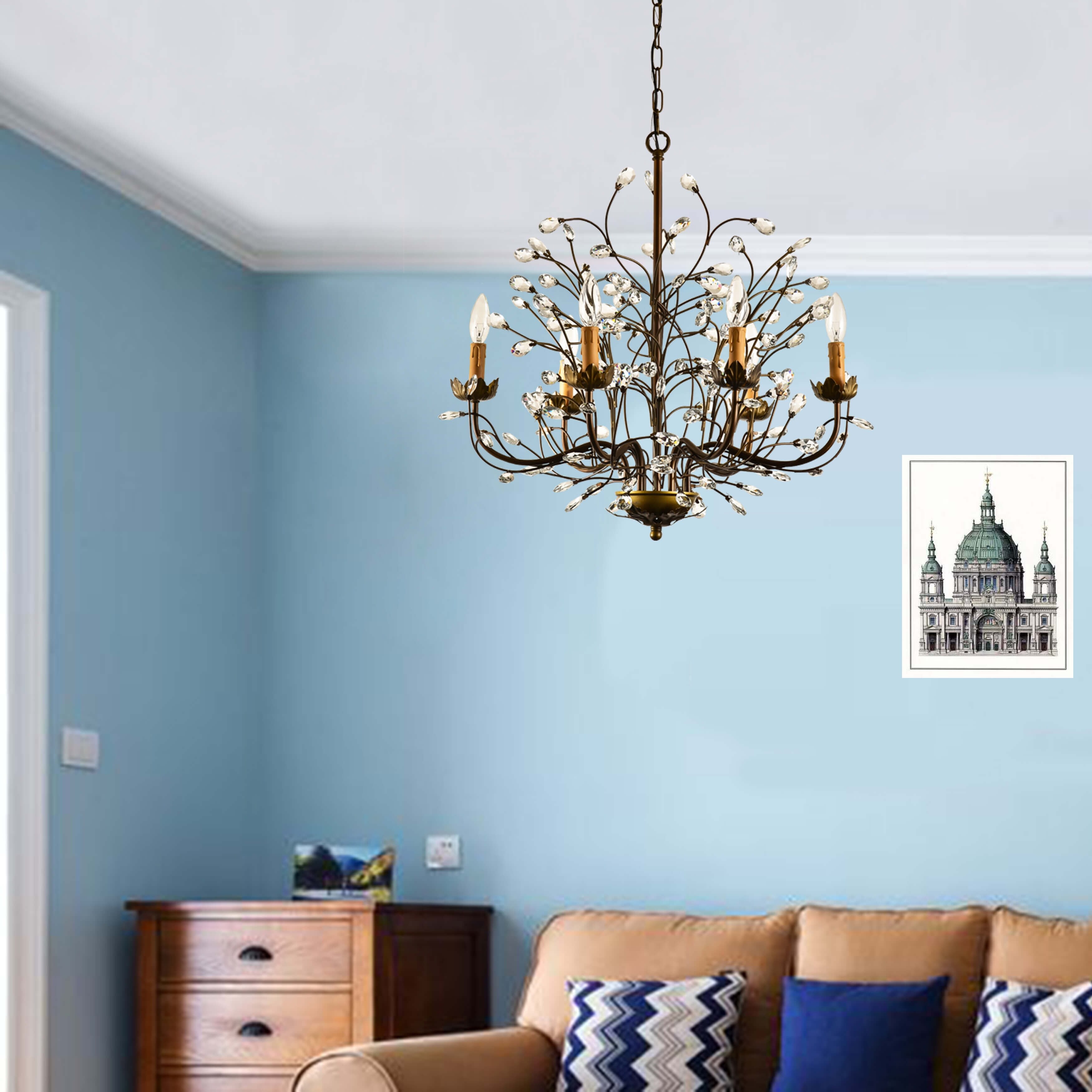 Copper grove chandelier shop