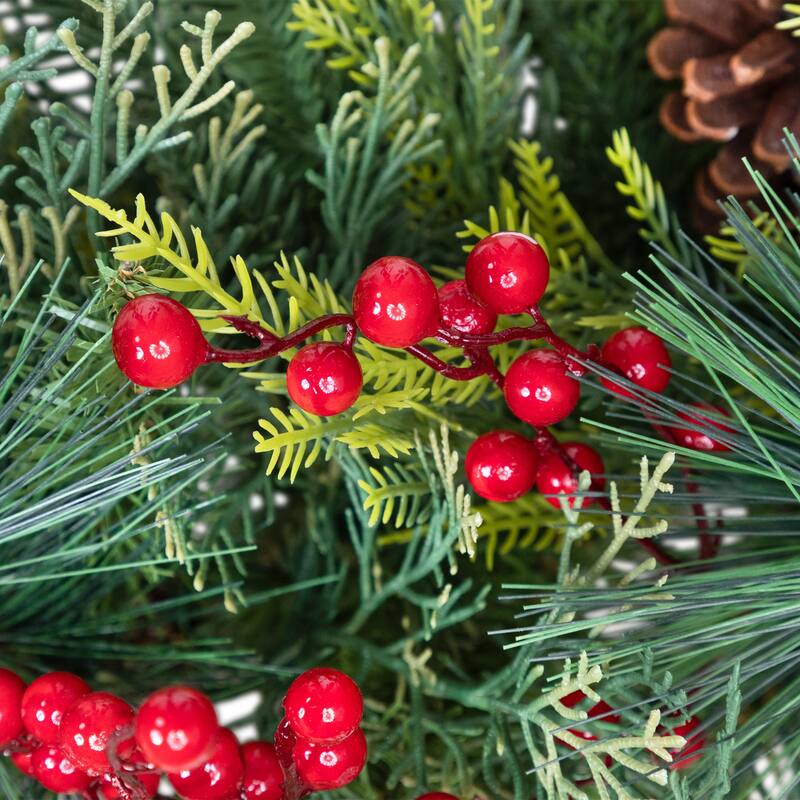 Mixed Pine with Berries Artificial Christmas Garland - 10' x 15" - Unlit