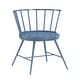 preview thumbnail 9 of 12, Truman Low Back Metal and Wood Spindle Dining Chair (Set of 2) by iNSPIRE Q Modern Blue Steel