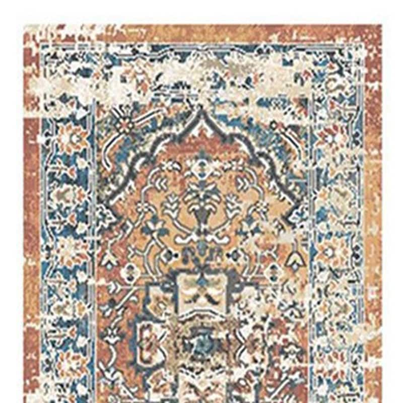 Cero Distressed Stain Resistant with Fringe Area Rug By HomeRoots