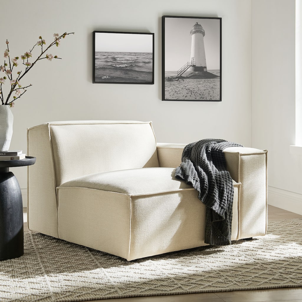 Restore Performance Fabric Upholstered Right-Facing Modular Lounge Chair