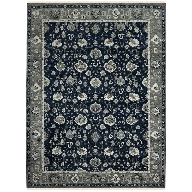Nuit Arabe Lodi Transitional Bordered Hand-Knotted Area Rug