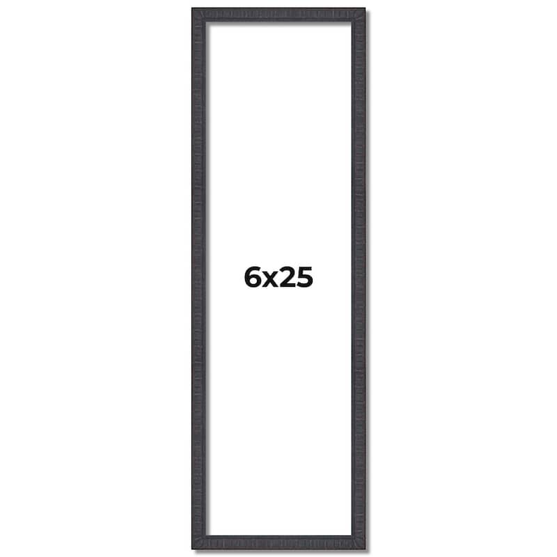 6x25 Frame Brown Solid Wood Picture Frame - Complete Modern Photo