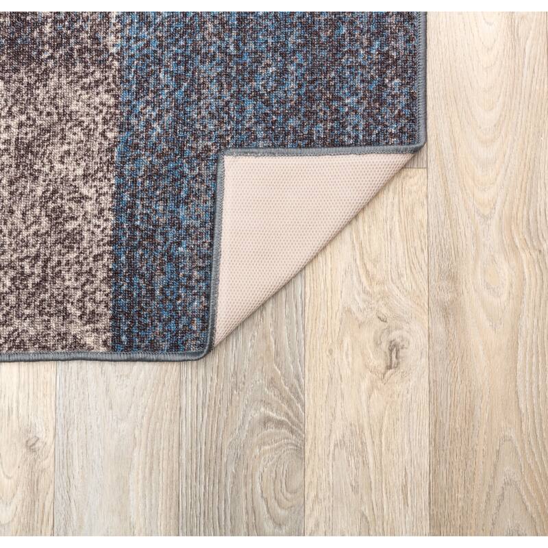 World Rug Gallery Modern Boxes Design Non-slip (Non-skid) Area Rug