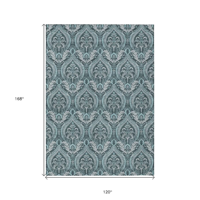 Talu Graceful Floral Weather Resistant Classic Meets Modern Outdoor Rug