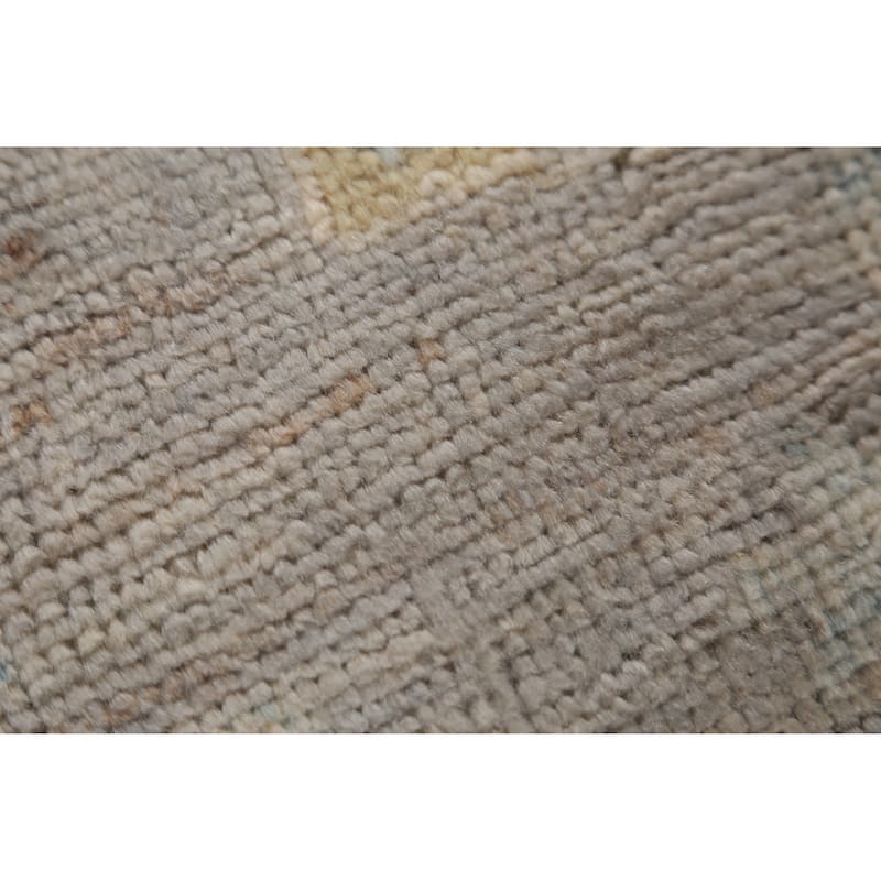 Hand Knotted Oriental 100% Wool Carpet Transitional All-Over Greys & Charcoal Oushak Area Rug - 12' 9'' X 8' 10''