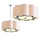 preview thumbnail 5 of 10, JONATHAN Y Gabrielle 4-Light 20" Adjustable Scalloped Shade Metal LED Pendant, Chrome/White