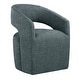 preview thumbnail 109 of 124, Spruce & Spring Joey Modern Barrel Dining Chair with Caster Wheels & Open Back Fully Assembled