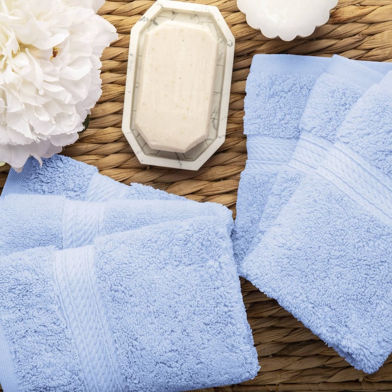 Superior Egyptian Cotton Pile Heavyweight Face Towel Set of 6