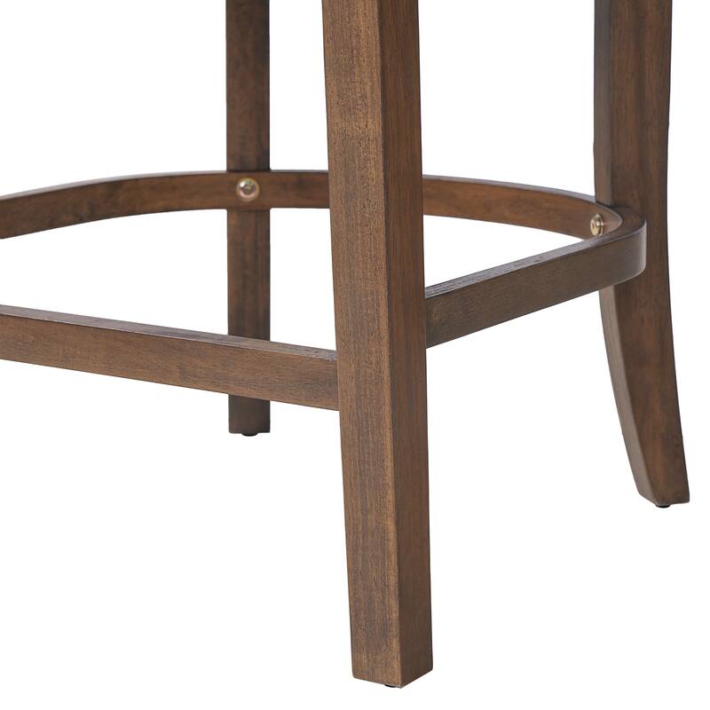 Christopher Knight Home - Rosdale Modern Upholstered Counter Height Bar Stool with Armrests, Padded Seat & Backrest, Set of 2