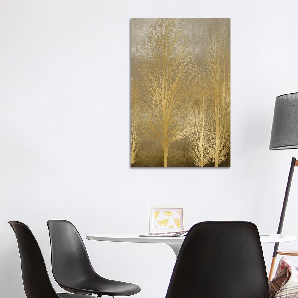 iCanvas "Gold Trees On Brown Panel II" by Kate Bennett Canvas Print