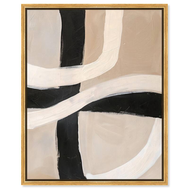 Subline Strokes II Canvas by Art Remedy - 36" x 45" - Gold