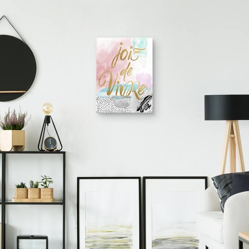 Joire de Vivre Gold Canvas Art Print