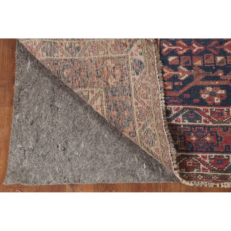 Geometric Sirjan Persian Vintage Area Rug Handmade Wool Carpet - 6'7"x 9'7"