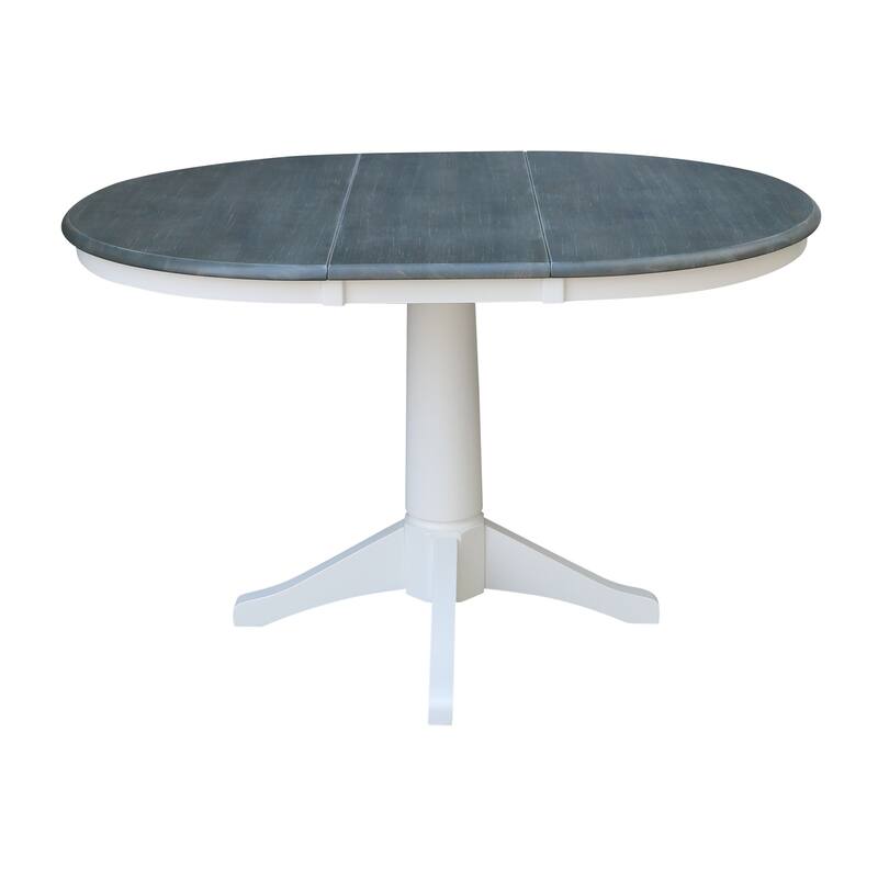 36" Round Extension Dining Table With 4 X-back Chairs - Set of 5 Pieces