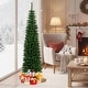 preview thumbnail 35 of 43, Green PVC Metal Slim Pencil Christmas Tree with LED Lights