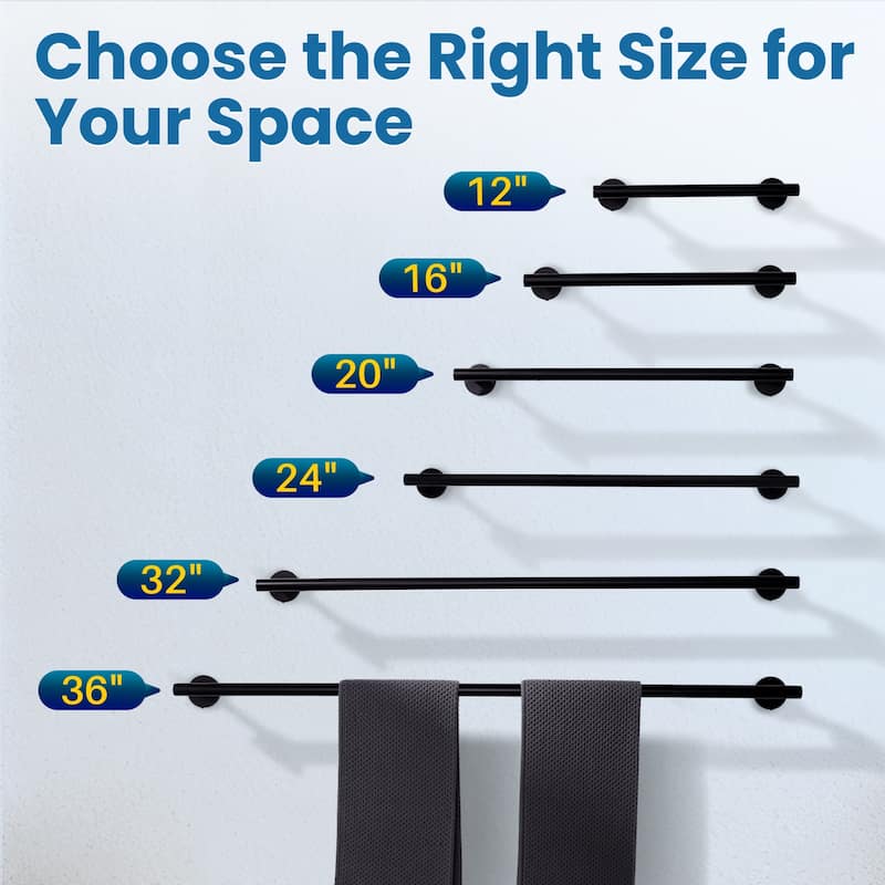 WOWOW Mutiple Length Wall Mounted Stainless Steel Towel Bar