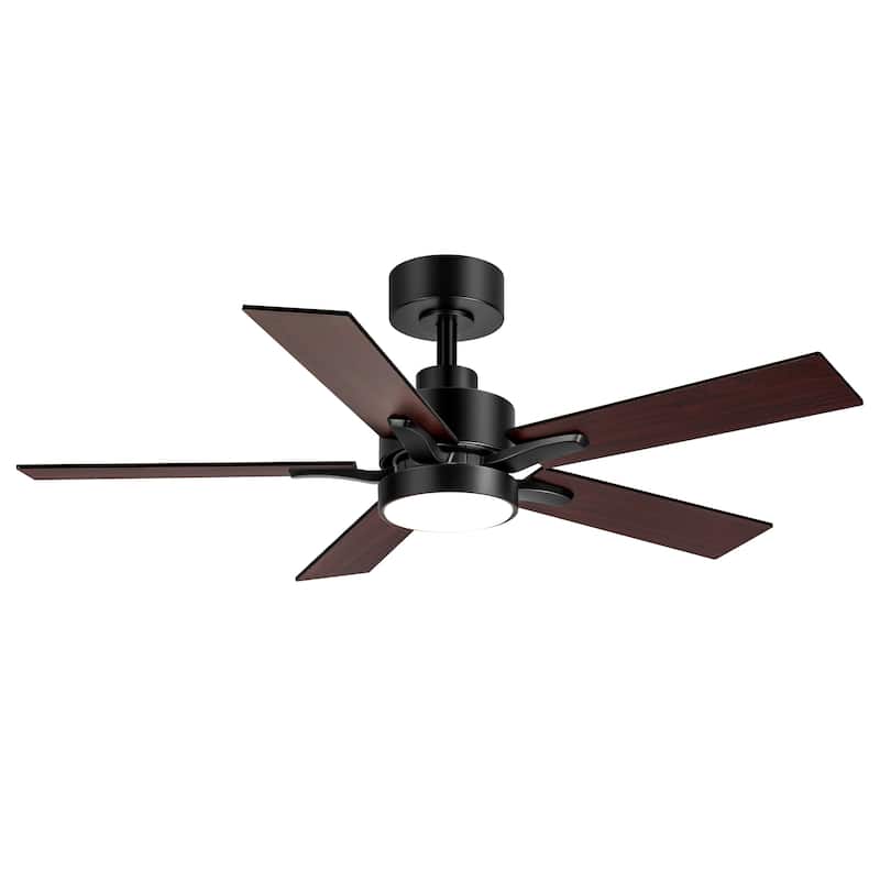 Breezary 52/42-IN LED Ceiling Fan with Light Kit and Remote-5 Blade