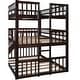 preview thumbnail 37 of 41, Versatility Full-Over-Full-Over-Full Triple Bunk Kids Bed with Built-in Ladder,Guardrails and Slide