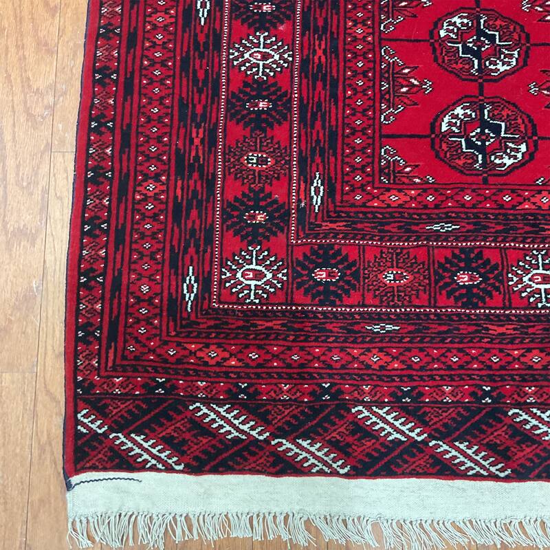 HERAT ORIENTAL Handmade Turkoman Wool Rug - 4'6" x 6'6"
