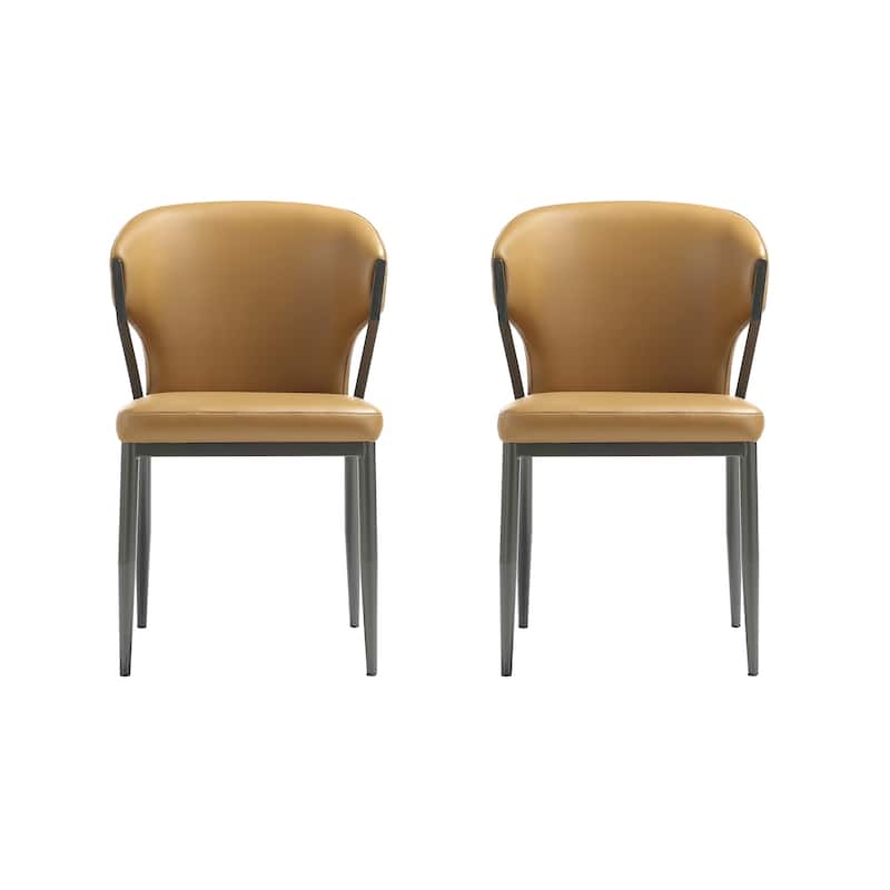 Manhattan Comfort Kirsten Camel Leatherette Dining Chair