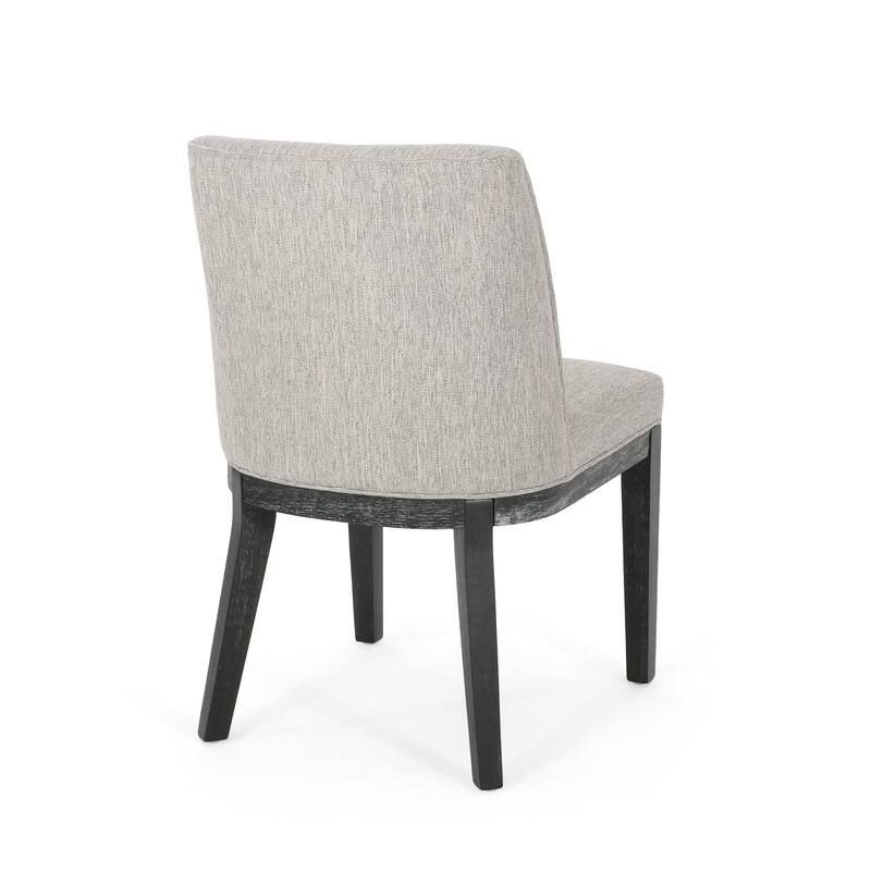 Modern Set of 2 Dining Chairs with Fabric Cushioned Seat Backrest, Solid Wood Frame for Dining Room Living Room and Bedroom