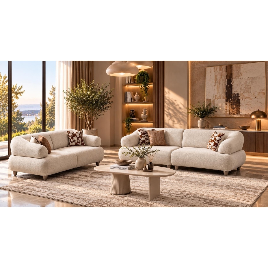 Ledge 2 Pieces Living Room Sets 1 Sofa 1 Loveseat