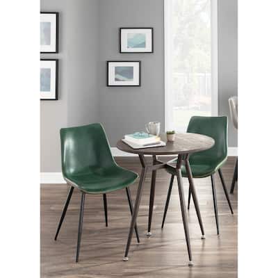 Carson Carrington Kantsjo Industrial Vintage Faux Leather Dining Chair (Set of 2)