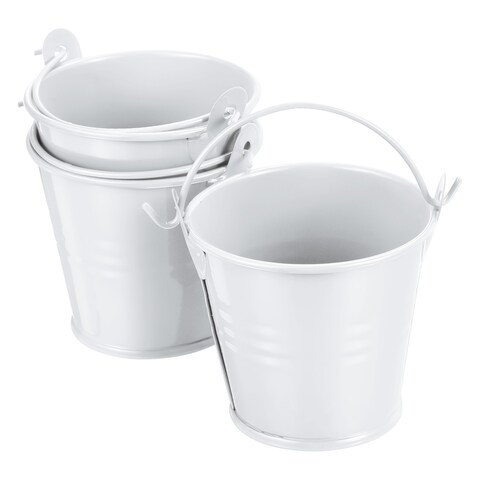 3Pcs 2"x2" Small Metal Bucket Colorful Mini Buckets with Handles