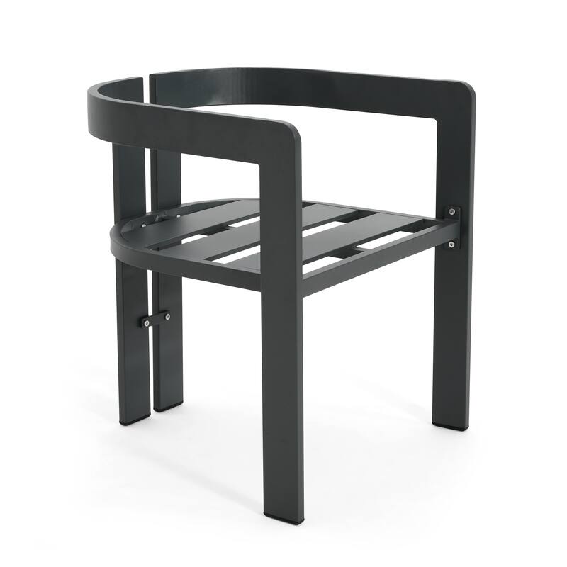 Roomfitters Pula Outdoor Aluminum Dining Chairs with Removable Cushions, Rust Proof, Set of 2