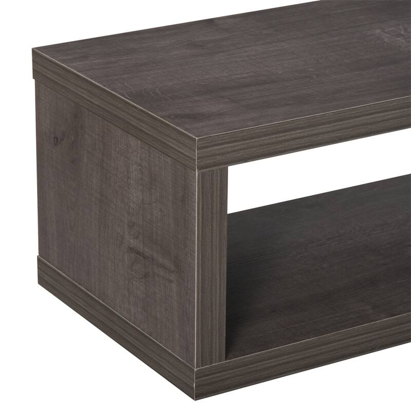 Wall Mounted TV Stand, Media Console Floating Storage Shelf, Dark Grey