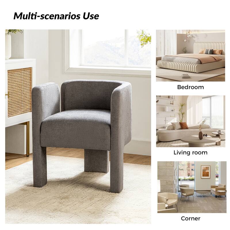 Friedrich Modern Left-facing Cutout Dining Chair with Three-legged Design Set Of 6 By HULALA HOME