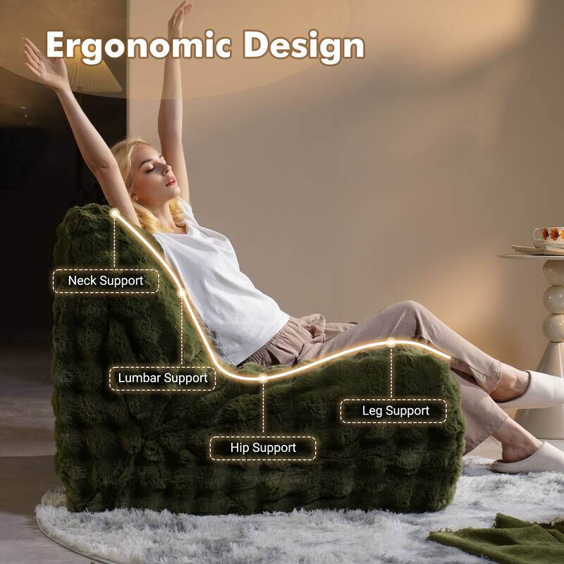 XIZZI Bean Bag Chair for Living Room Soft Plush Lounge Seating