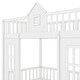 preview thumbnail 25 of 25, Twin-Over-Twin Bunk Bed with Convertible Desk, Solid Pine Wood, Playhouse Design, Fence-Shaped Frame, Grey