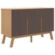 preview thumbnail 5 of 3, vidaXL Sideboard OLDEN Brown 44.9"x16.9"x28.9" Solid Wood Pine - 44.9" x 16.9" x 28.9"