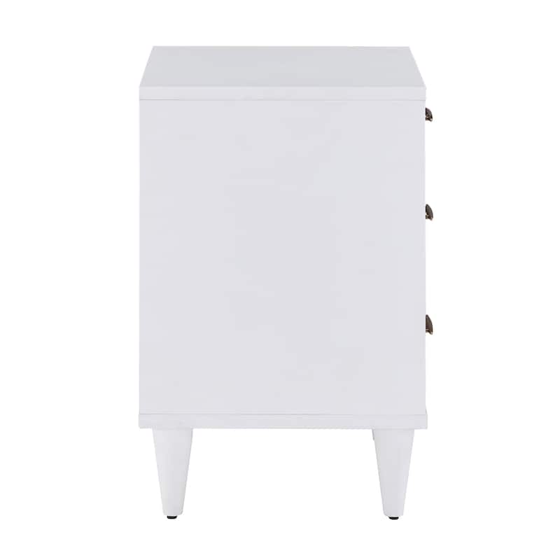Prudence White and Natural Finish 3-Drawer Nightstand from iNSPIRE Q Modern